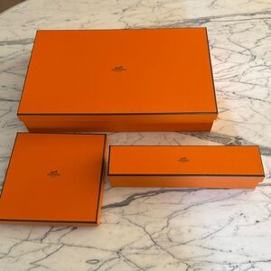 Authentic Hermes Boxes -a trio—three gift boxes